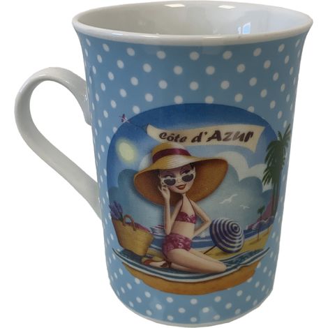 Tasse en céramique J'aime la côte d'Azur (1/2)