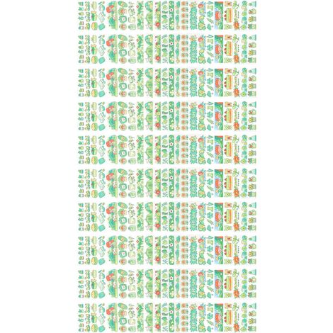 Lot de 10 rubans adhésifs PET longs, stickers mignons dessin animé, décos pour calendrier, Type 7 (1/5)