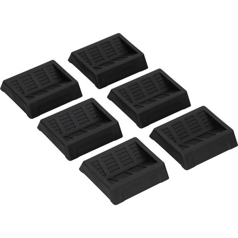 Gummigleiter für Möbel, geräuschdämpfende Gleiter für Bett, Stuhl, Sofa, Kleiderschrank und Kommode, Schwarz (1/5)