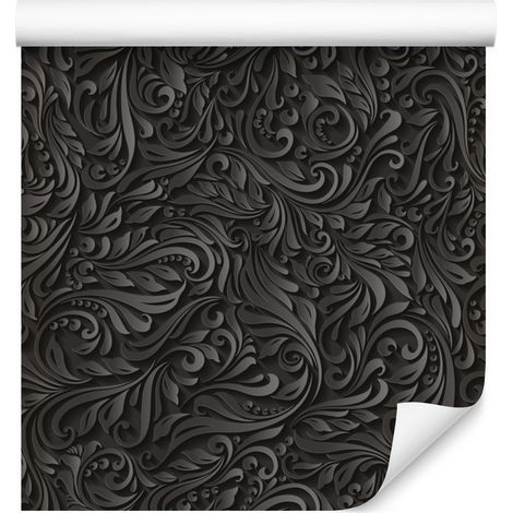 Papel pintado moderno 3D con hojas para salón y dormitorio, 50x1000 cm. (1/5)