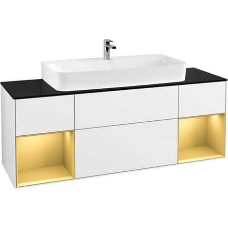 V&B Waschtischunterschrank Finion 160cm, Reg gol m Lac, glo white lacquer (1/2)