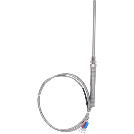 Sonde thermocouple type K avec filetage M8, capteur de température en acier inox 304, longueur de câble 2 mètres (1/5)