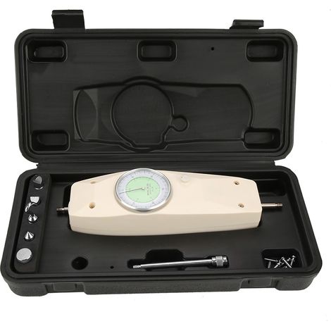 Dynamomètre analogique NK-100 100N - Mesure de force push-pull avec 7 accessoires (pinces, crochet, embouts) pour test industriel et mécanique