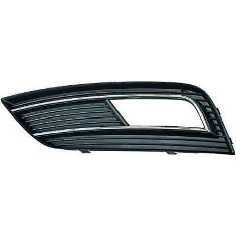 Grille de pare-choc avant gauche noire et chromée Audi A4 4 B8 phase 2 2011-2015
