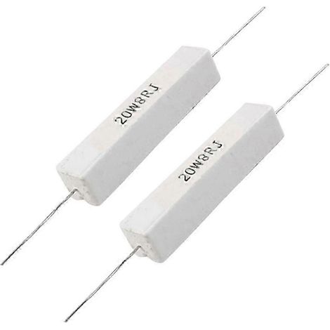 résistances bobinées en céramique cimentée 8 ohms 20 W 5 % (1/5)