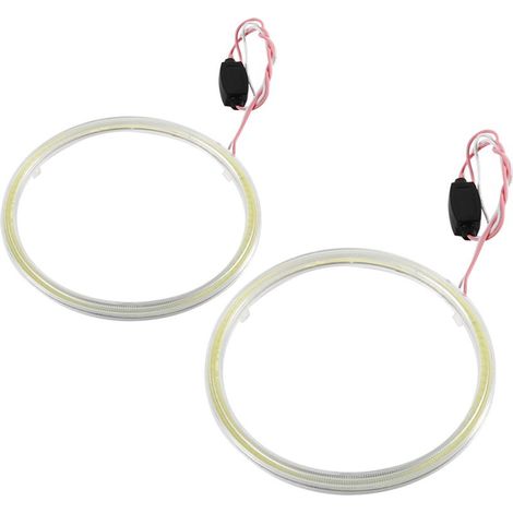 1 paire d'anneaux Halo automatiques, puces COB Angel Eye, phare DRL LED pour moto et voiture, 120mm. (1/3)