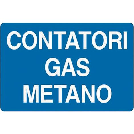 Cartello contatori gas metano 300x200mm