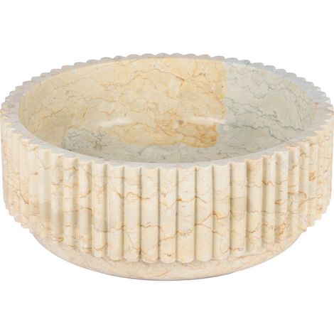 Differnz Ribba vasque - 40x40x14cm - marbre - beige (1/5)