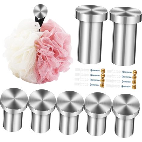 8 crochets muraux, inox, pour maison et bureau et rangement mural (1/5)
