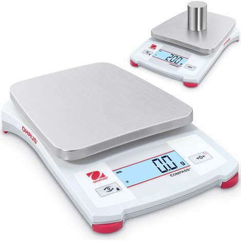 Bilancia di precisione didattica a batteria per controllo tecnico COMPASS CX 1200g / 0.1g - OHAUS CX1201 (1/5)