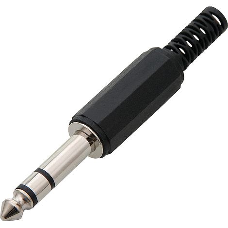 Connettore jack stereo da 6,3 mm con sistema antistrappo.
