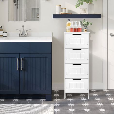 Modern Bathroom Shelf Cabinet Cupboard Storage Shelving Free Standing Shelves (1/5)