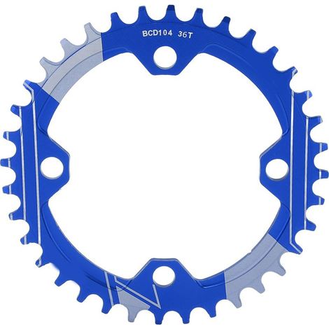Lebycle 36 dents plateau vélo VTT usure résistante 104BCD disque denture positive et négative bleu (1/5)