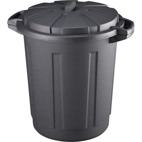 Poubelle Communautaire Noire 80 Litres Avec Couvercle Mondex (1/4)