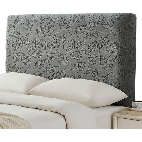 CCYKXA Headboard Cover, Stretchable Headboard Cover, Modern Removable and Washable Headboard Protective Cover (Dark Grey, 140-170cm)