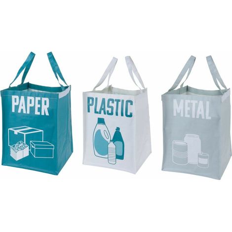 Set di 3 speciali sacchetti per rifiuti riutilizzabili da campeggio con misure 30x30x39 cm (1/2)