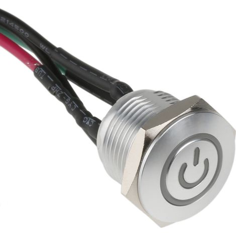 Bouton-poussoir, Momentané lumineux, LED Vert, Unipolaire à une direction, 2 A, Translucide, Montage panneau ( Prix pour Paquet de 1 )