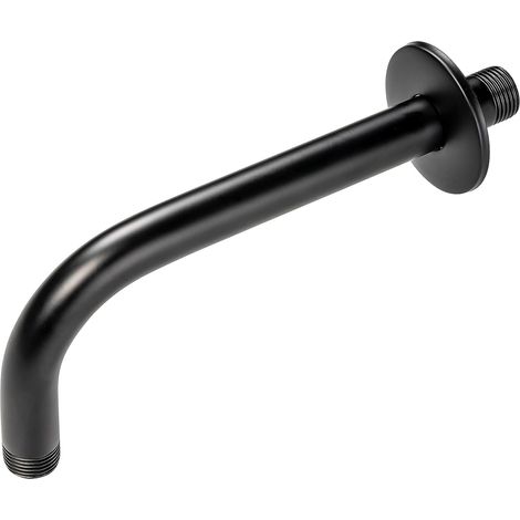 Croydex Presion Pressure Boost Shower Arm, 210mm, Matt Black, Water Saving (1/5)