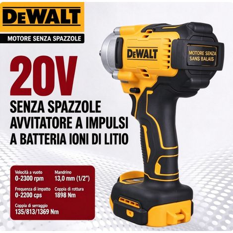 DEWALT DCF900 Avvitatore ad impulsi alta coppia 18V XR Kit Batteria+Caricabatteria per Carpenteria Metallica (1/4)