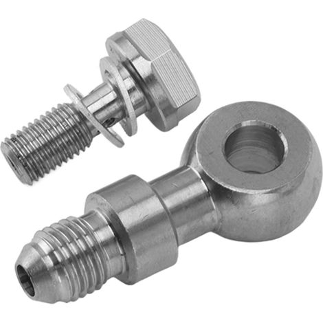 M8 x 1mm Turbo-Banjoschraubensatz, Flüssigkeitsleitungsanschluss, Bremsanschluss, Turbo-Schlauchbefestigungssatz. (1/5)