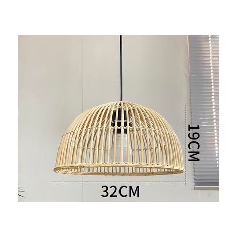 Suspension d'extérieur Lampe créative en rotin D32 x H 19cm (1/3)