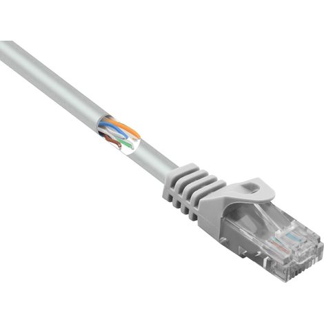 Renkforce RF-5047502 RJ45 Câble réseau, câble patch CAT 5e U/UTP 5.00 m gris avec cliquet d'encastrement 1 pc(s) S524392 (1/4)