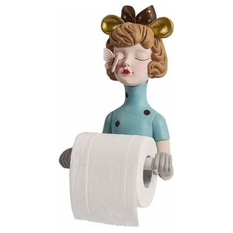 Nordic Creative Girl Toilettenpapierhalter Harz Tissue Dispenser Badezimmer Dectorstions Handtuch Home Dekoration FLITI