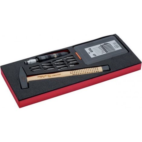 BAHCO - Jeu de marteaux/chasse-goupilles/tournevis à frapper, module 1/3 Fit&Go - 35 pcs