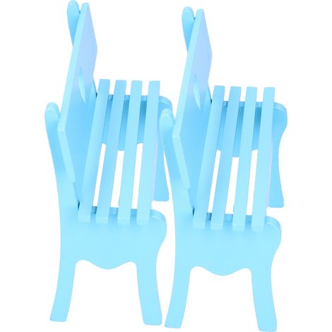de 2 petites chaises décoratives en bois style artisanal