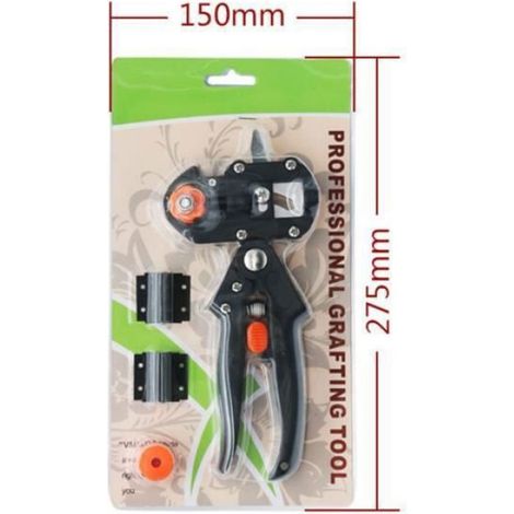 Outils de jardin Greffage Sécateur Chopper Vaccination Coupe Usine Ciseaux Ciseaux Noir Blister Paquet (1/4)