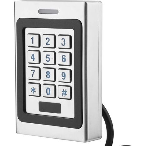 Serratura per porta con sensore di prossimità RFID, sistema di controllo accessi con badge, lettore elettronico di schede RFID con tastiera retroilluminata, adatto per case, uffici e fabbriche. (1/5)