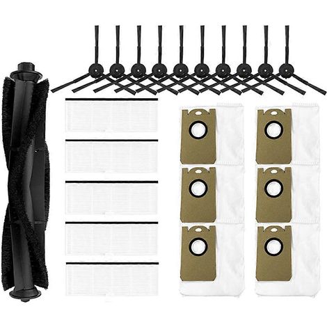 Filtre pour aspirateur brosse pour aspirateur Filtre de brosse pour aspirateur filtre de Ultenic T10 Self – Robot Aspirateur Accessoires Main Brosse Side HEPA Filtre Dust Bags(22pcs) (1/5)