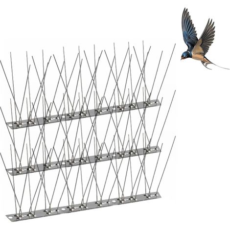 Pic Anti Pigeon, Pic Anti Oiseaux, Pics Anti Moineau, Pique Anti Chat Balcon, Installé sur Les Toits, Les Balcons, Les Fenêtres, Empêche Efficacement Les Oiseaux de Nicher et de Déféquer, 3 Pièces (1/5)