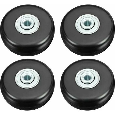 Roulette Valise, Bagage Valise Réparation Roulette Charge Lourd 50mm Muette Caoutchouc Universelle Pivotante Roue Rechange Transport Remplace Roulette 4PCS pour Valise/Bagage/Sac à Dos/Voyage (1/5)
