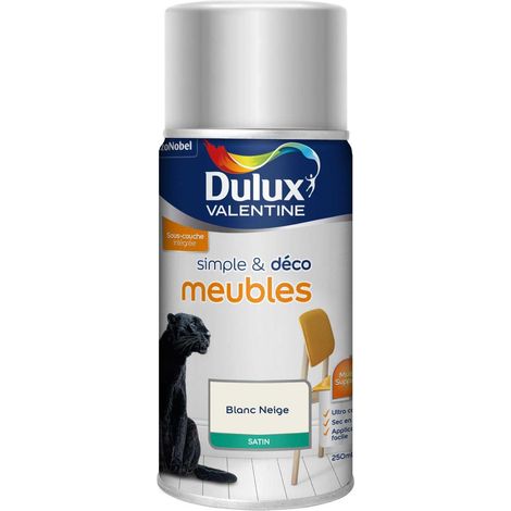 Aérosol Simple & Deco Meubles Satin Blanc Neige 250 mL - Dulux Valentine