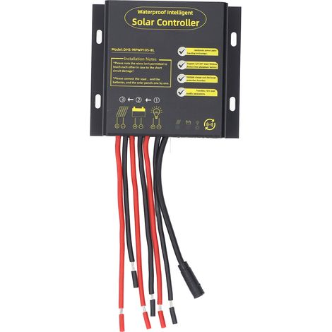Ortviai Contrôleur Solaire MPPT 12V/24V 10A avec Bluetooth, étanche et charge rapide PWM pour batteries scellées (1/5)