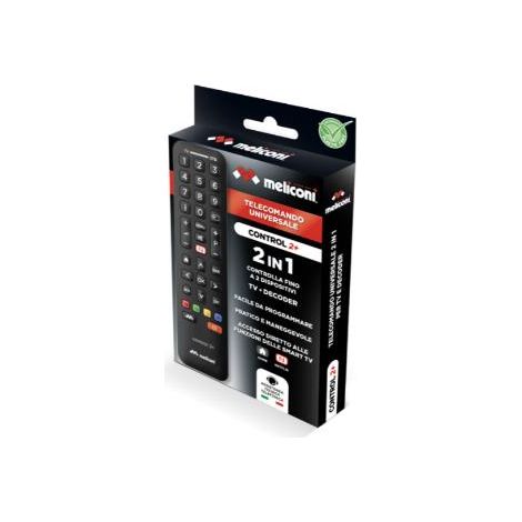 Meliconi Control 2+ télécommande IR Wireless TV, Boitier décodeur TV Appuyez sur les boutons