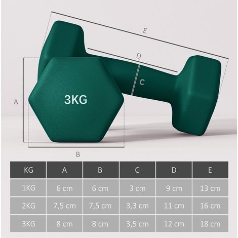 Set 6 manubri esagonali grigi in metallo con supporto 42x10x30 cm - MEUBLIV (1/5)