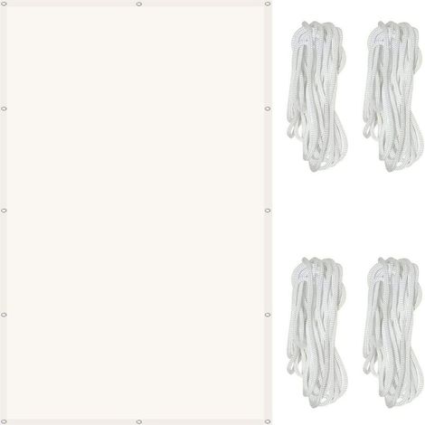 Voile d'ombrage Imperméable Rectangulaire 2 x 3 m Une Protection des Rayons UV à 98% Voile D'ombrage Toile, avec Cordes de 1.5 m pour en Plein air, Jardin & terrasse,Beige - RWVoile d'ombrage (1/5)