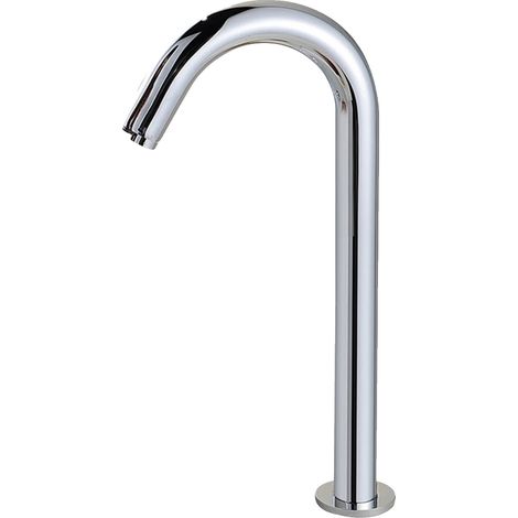 Grifo con sensor infrarrojo, funcionamiento sin contacto, diseño de latón duradero, color plata. (1/2)