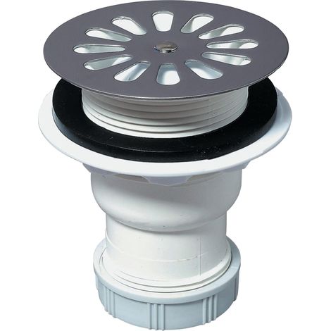 Bonde Douche Ø60 mm Sortie Verticale  Installation facile, entretien facile, fabriqué en France, Wirquin 30724003, Blanc