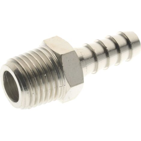 Raccord de tuyau souple RS PRO Droit, BSPP 3/8" mâle Laiton, 75 bar ( Prix pour Paquet de 10 )