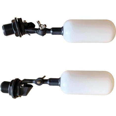 Robinet Flotteur 2 Uds, G 1/2, Abreuvoir Pour Animaux Bras Réglable, Valve à Boule d'Arrêt Automatique Robinet flotteur plastique , remplissage automatique de cuve et abreuvoir (1/5)