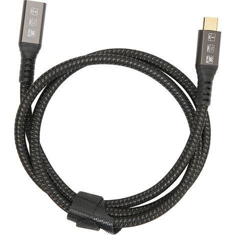 Cable USB-C macho a hembra de 2,6 pies, 8K UHD 60Hz, carga rápida de 100W, USB4 de 40 Gbps, compatible con SSD, eGPU (1/5)