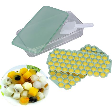 Moule à glaçons double couche 1,7 L à 94 compartiments avec pelle à glace, bac à glaçons à faire soi-même pour pâtisseries (1/5)