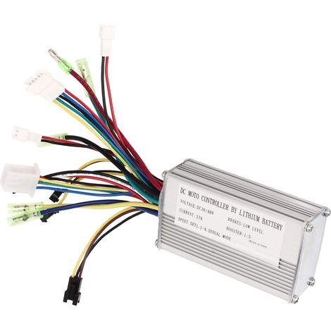 Contrôleur de Moteur 36V 48V 17A pour Vélo Électrique avec Batterie Lithium et Câblage