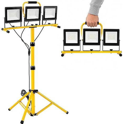 LED floodlight, 70W×3, on tripod, IP66, with 5M cable (1/5)