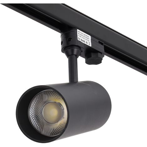 Faretto da binario CCT bianco COB dimmerabile da 30 W, senza sfarfallio (colore della luce regolabile) 3000-6000ºK [1916-TL-30W- (1/5)