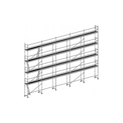 Gerüst 160m² - Struktur + Plattformen + Leiste - Strebe Version - DUO160-SPP (1/4)
