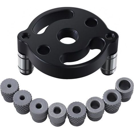 Ulisem Localisateur de perforateur, Douille de perçage avec 8 bagues de forage 3/4/5/6/7/8/9/10mm, Perforateur vertical Gabarit de perçage avec douilles de guidage de perçage pour trous de poinçonnage (1/4)